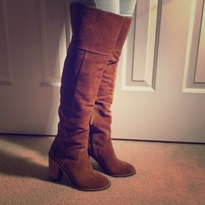 Brown Steve Madden Over The Knee Boots